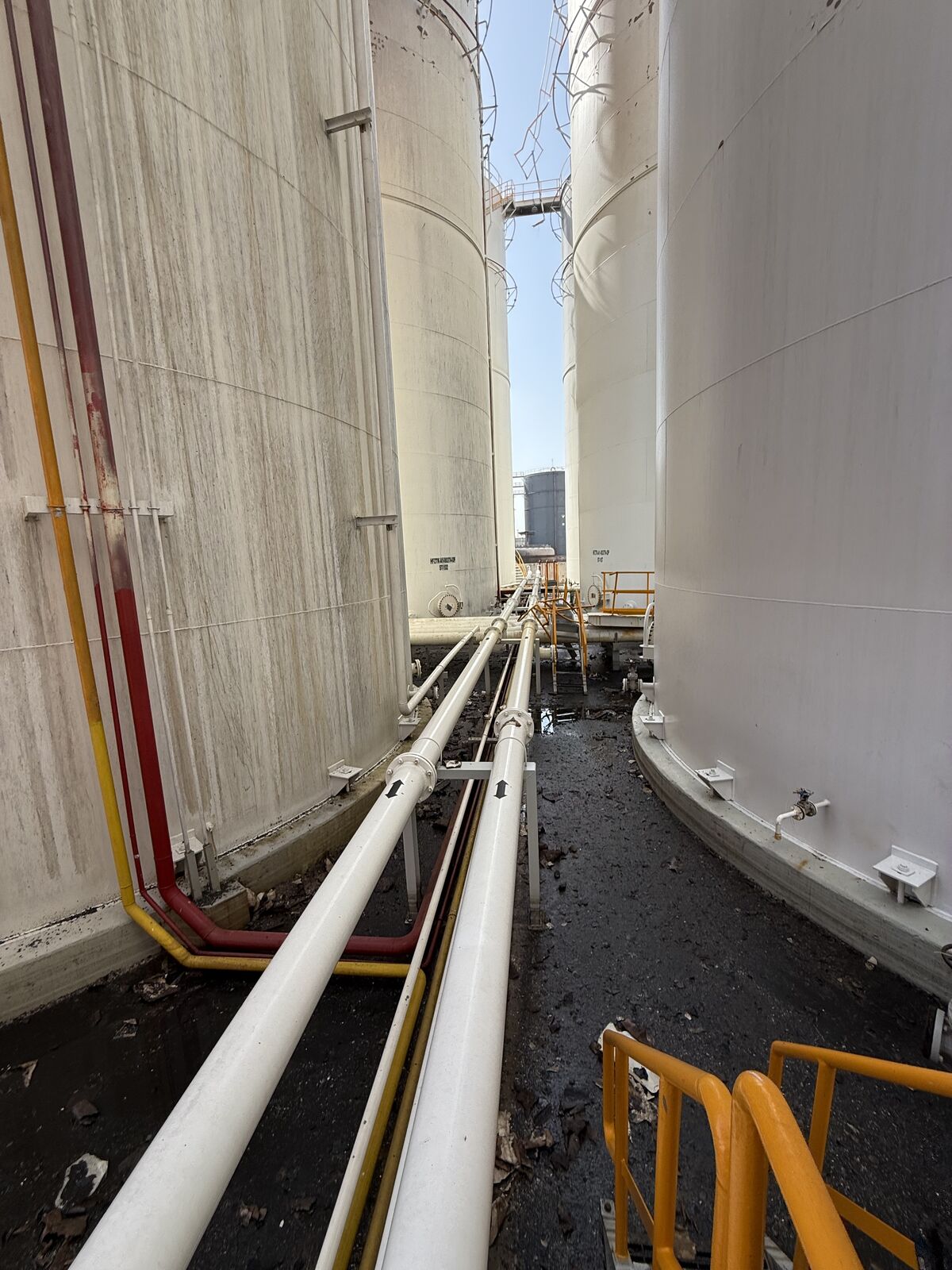 Process pipework instrumented for chemical-cleaning loop